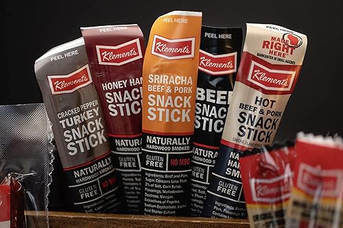 Miniatura 6 de Cesta de regalo de Jerky, 52 bolsas de regalo únicas para palitos de aperitivos, varios paquetes de bocadillos de carne y queso, alto en proteínas,