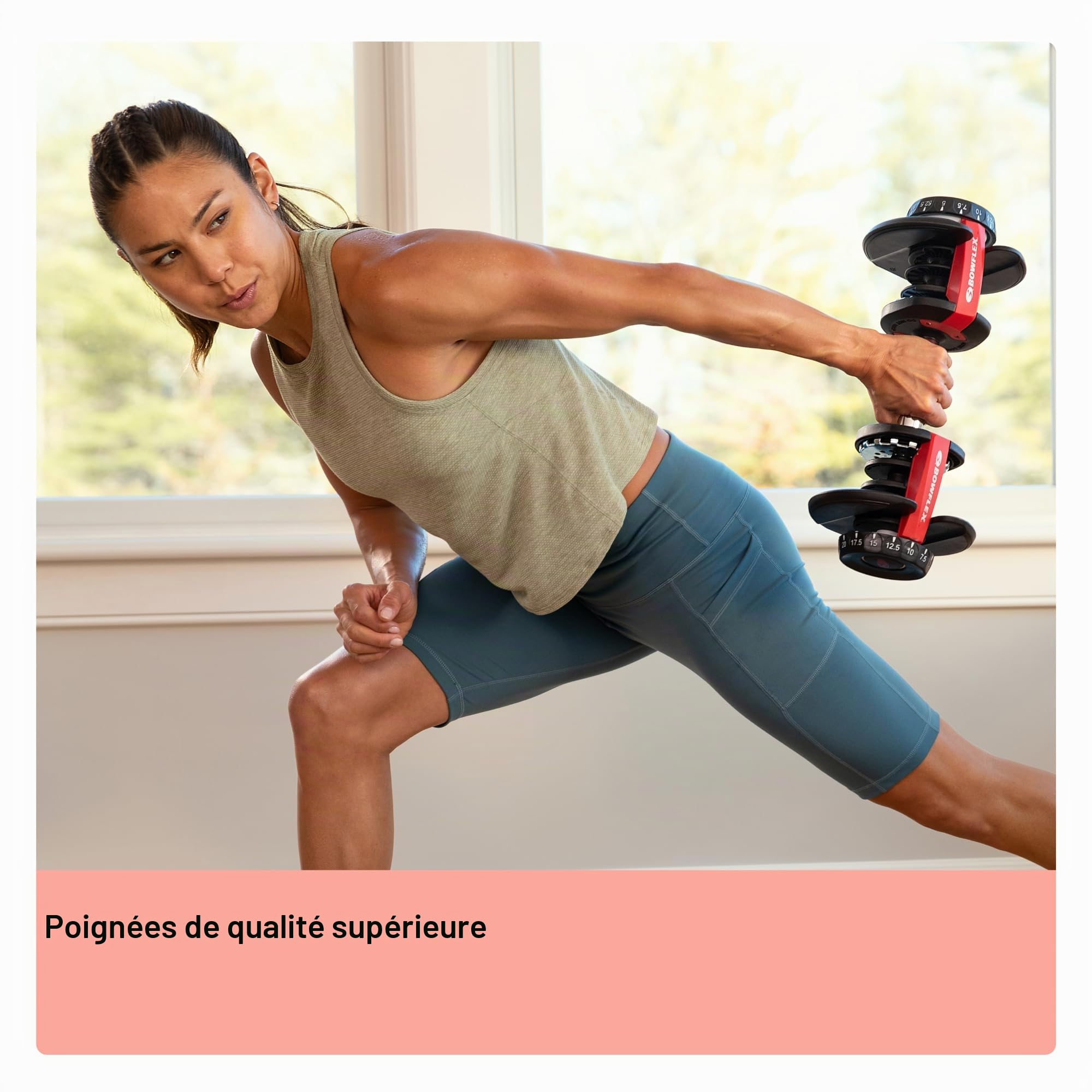 Bowflex SelectTech Série Poids Réglables – Système Compact Haltères et Kettlebell 52, 90, 552i, 1090i et 840 pour la Musculation à Domicile