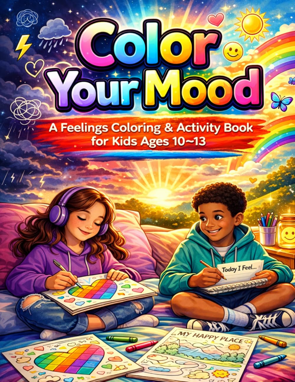 Colour your Mood: A preteen activity book to help manage moods