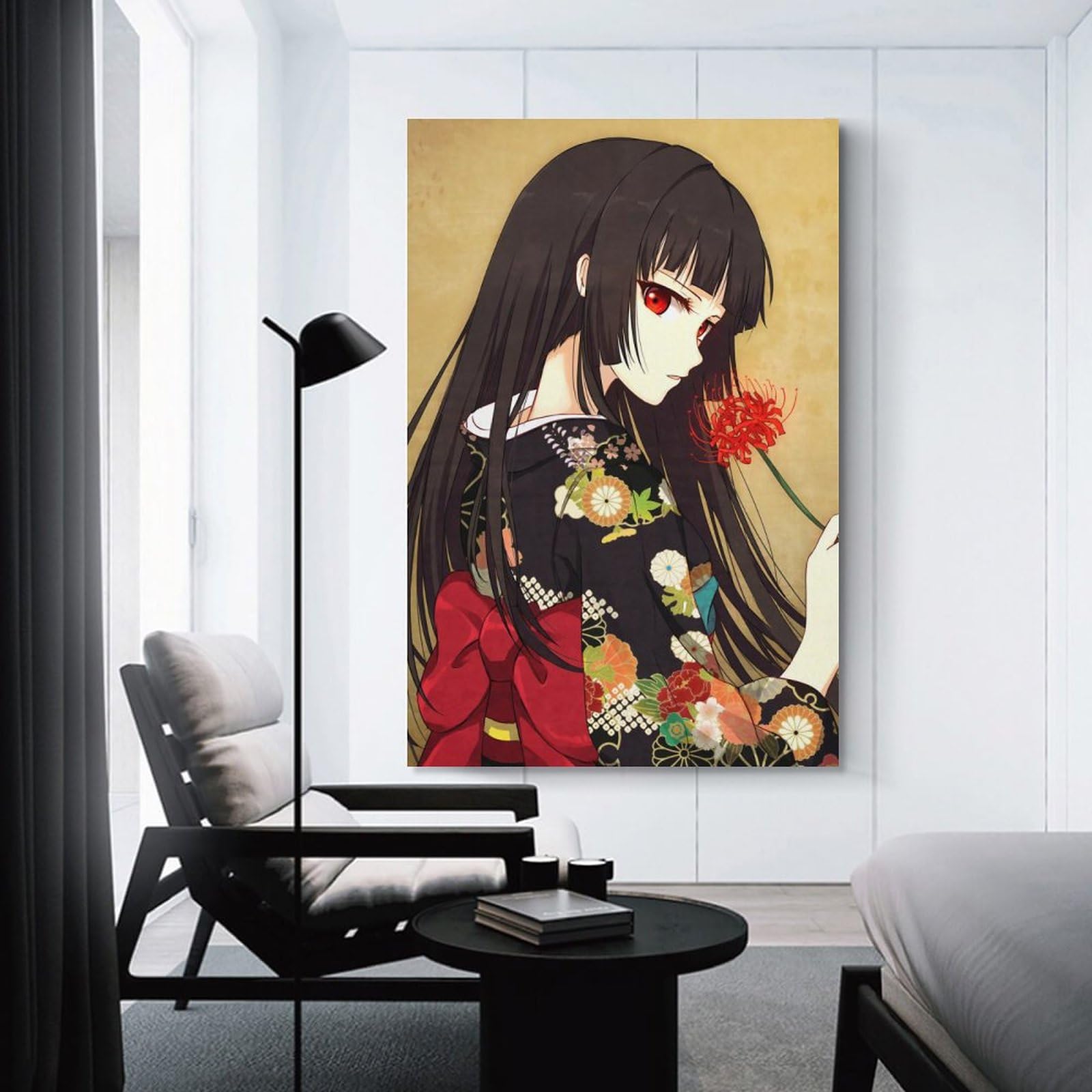 Amazon.co.jp: 絵画 地獄少女 閻魔あい 浴衣 和風 ポスター 装飾画