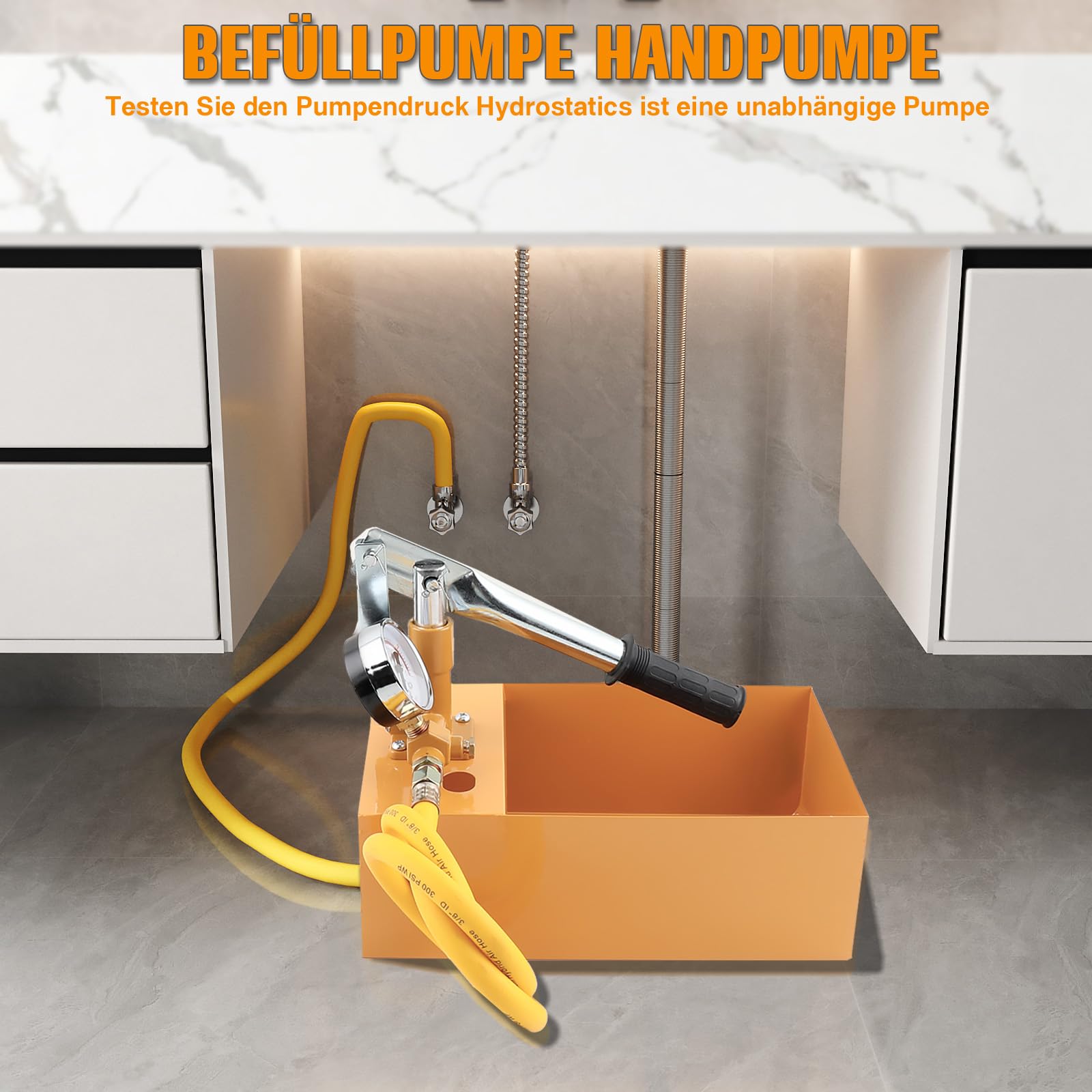 1/2zoll Befüllpumpe Handpumpe,25 Kg 2,5 Mpa Manuelle Druckprüfpumpe