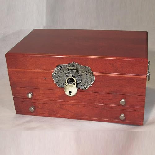 Miniatura 8 de Litoexpe Cerradura de cierre de latón decorativo en relieve antiguo con tornillos, cierre de cierre de cierre de estilo retro para caja de joyería,