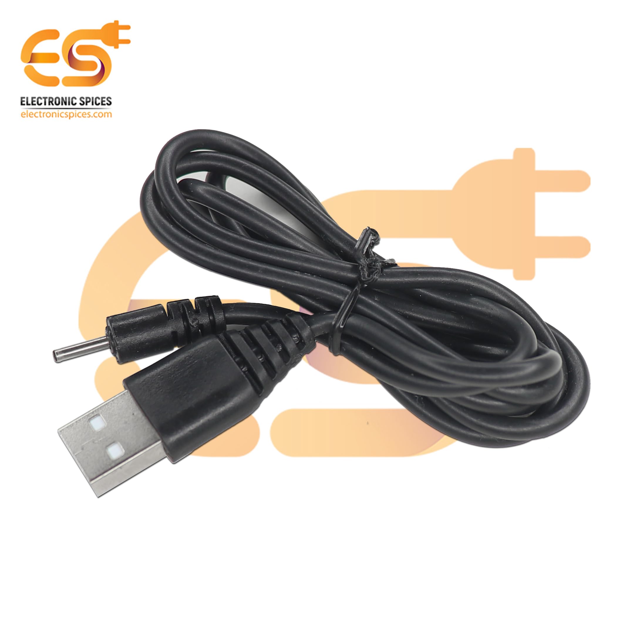Electronic Spices USB Cable Charger 2.0mm Male Plug Pin for Nokia N78 N73, and N82 — Amazon image 4
