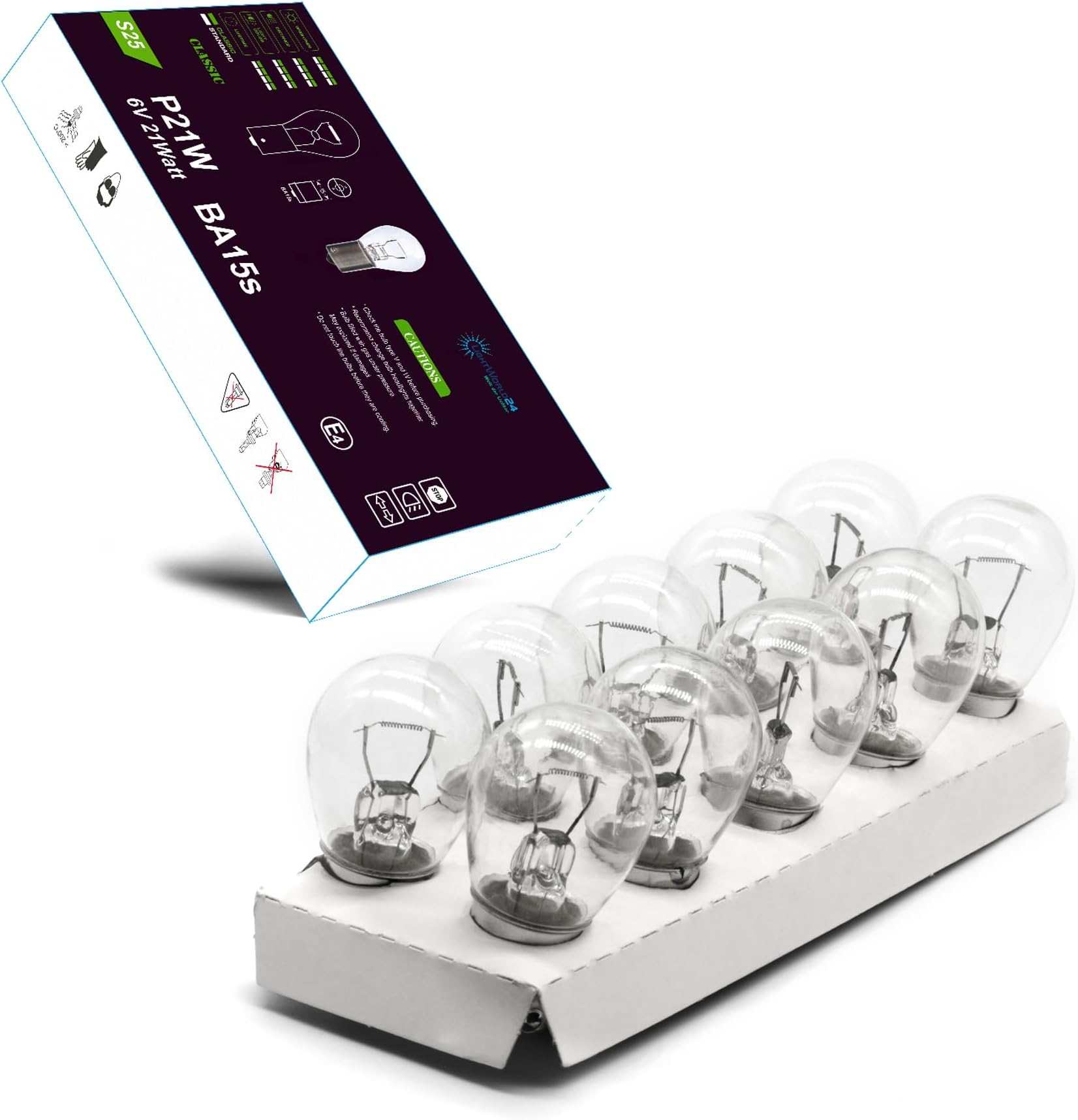 10 Lampadine P21W 24V BA15s - Per Fari Auto, Frecce E Luci Retro - Compatibili Con Camion E Trattori - Foto 7