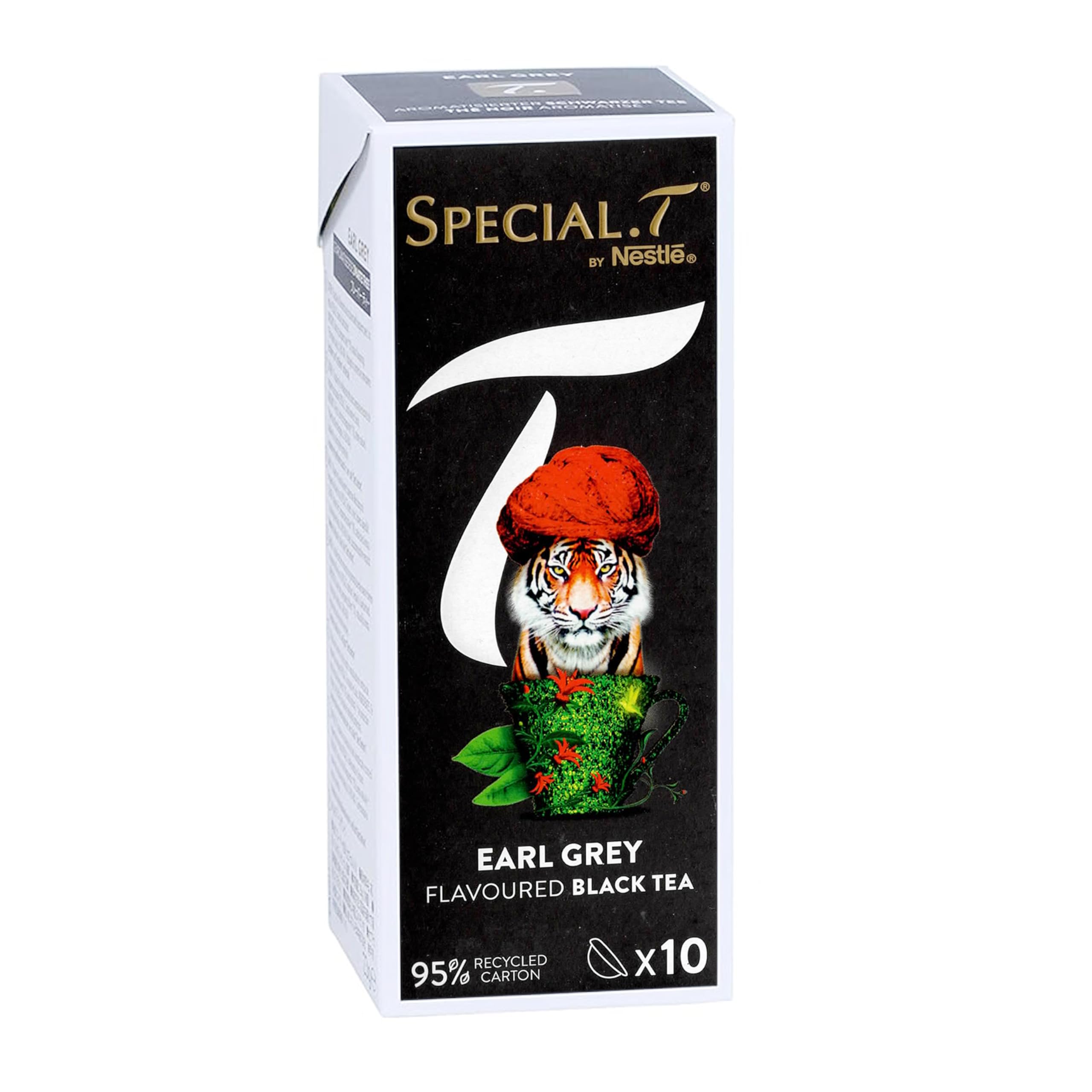 Special T 4er noir thé set - Ceylon (Bio), darjeeling (Bio), earl grey & english breakfast - 10 capsules par paquet (40 au total) black tea mix