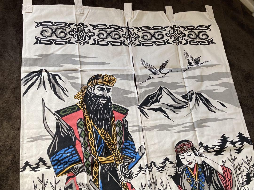 アイヌ民族 鶴酋長カラー 特大 北海道帆布 のれん 超希少商品 アイヌコタン村 Amazon.co.jp: アイヌ民族 鶴酋長カラー 特大 北海道帆布 のれん 超商