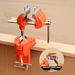 MAXMAN Clamp Bench Vise with Post Universal, Woodworking Vise, 360° Heavy Duty Cast Steel, Table Clamp Vise with Swivel Base for Workbench DIY Projects, Handcraft Creations