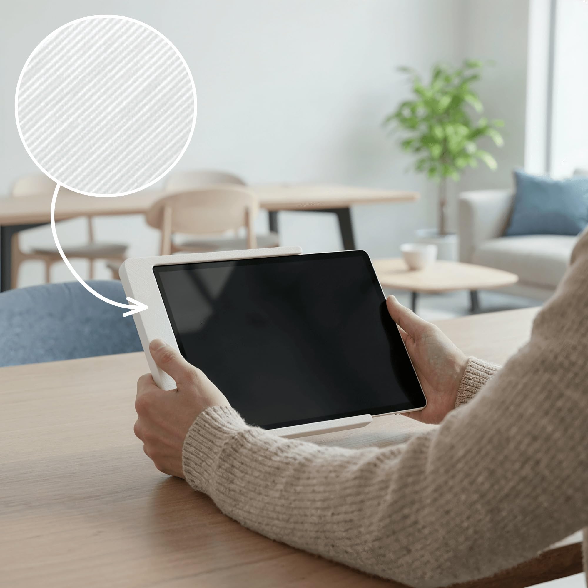 Supporto Tablet da Parete per iPad 7/8/9 Generation 10,2 Pollici - Supporto Estraibile Ultra Sottile per Smart Home - Bianco