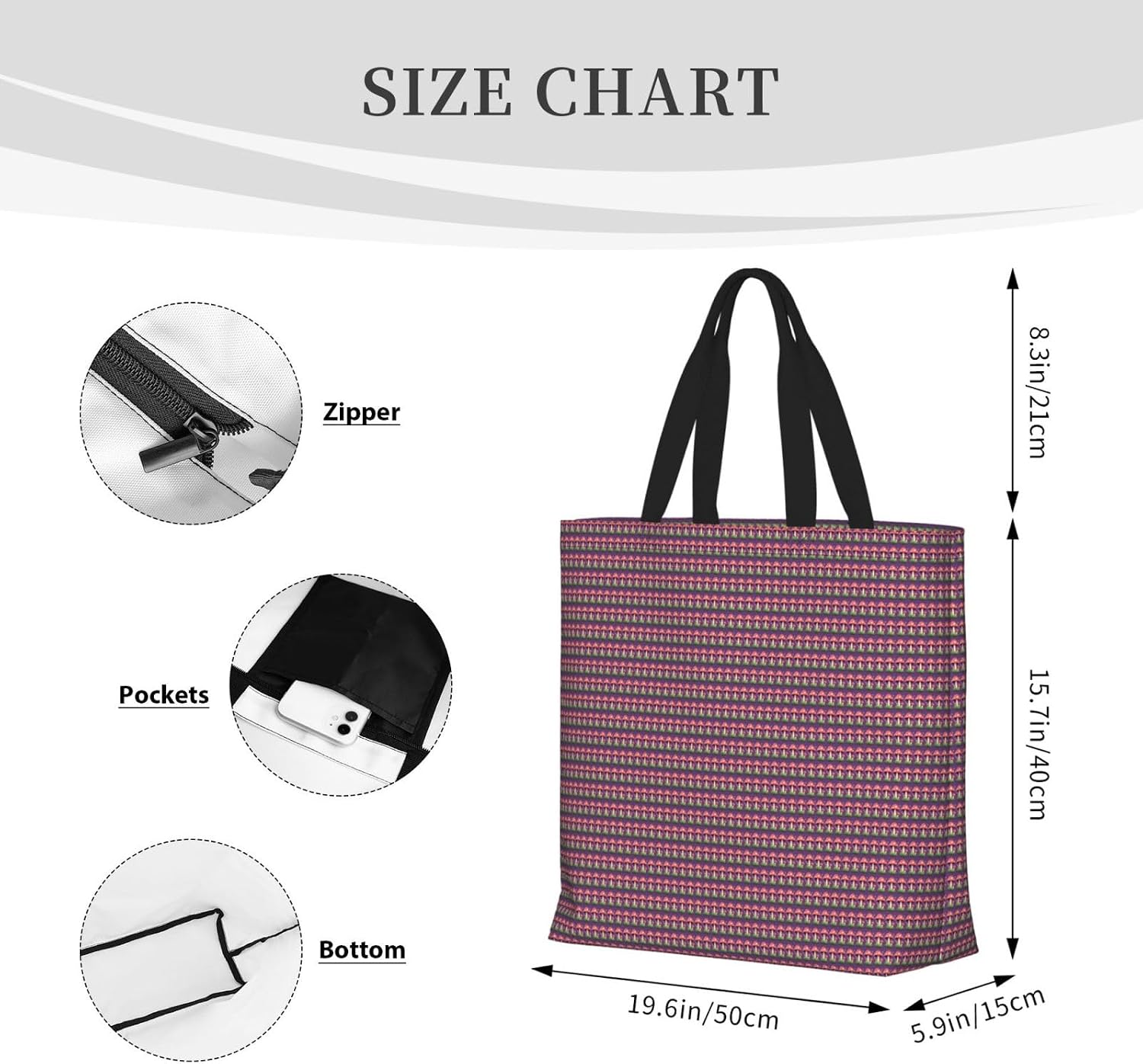 Magic Red Mushroom Print Eco-Friendly Tote Lightweight Grocery Bag Daily Commuting Travel Beach Gym Use