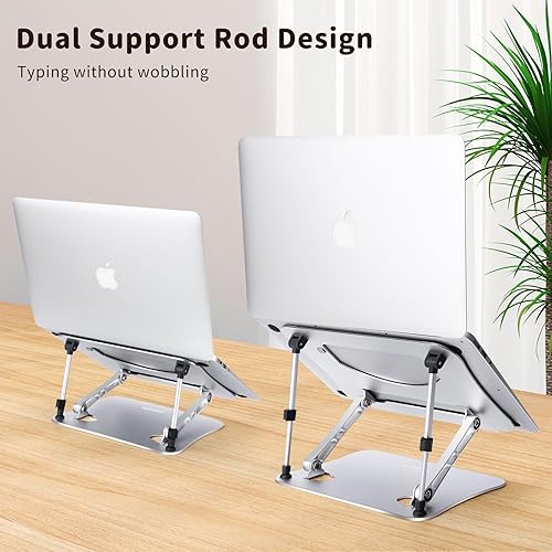 Miniatura 2 de Soporte para laptop de última generación, no se tambalea mientras escribe, soporte elevador ajustable de aluminio para computadora portátil, soporte