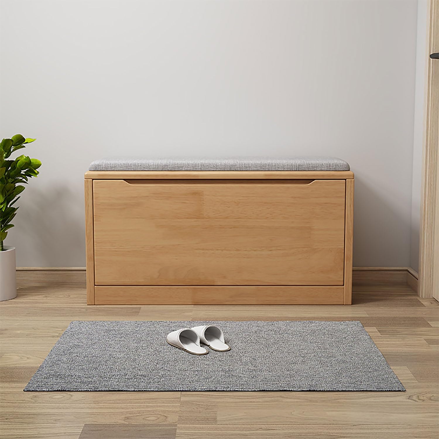 Banc de rangement pour chaussures compact réglant le manque de place
