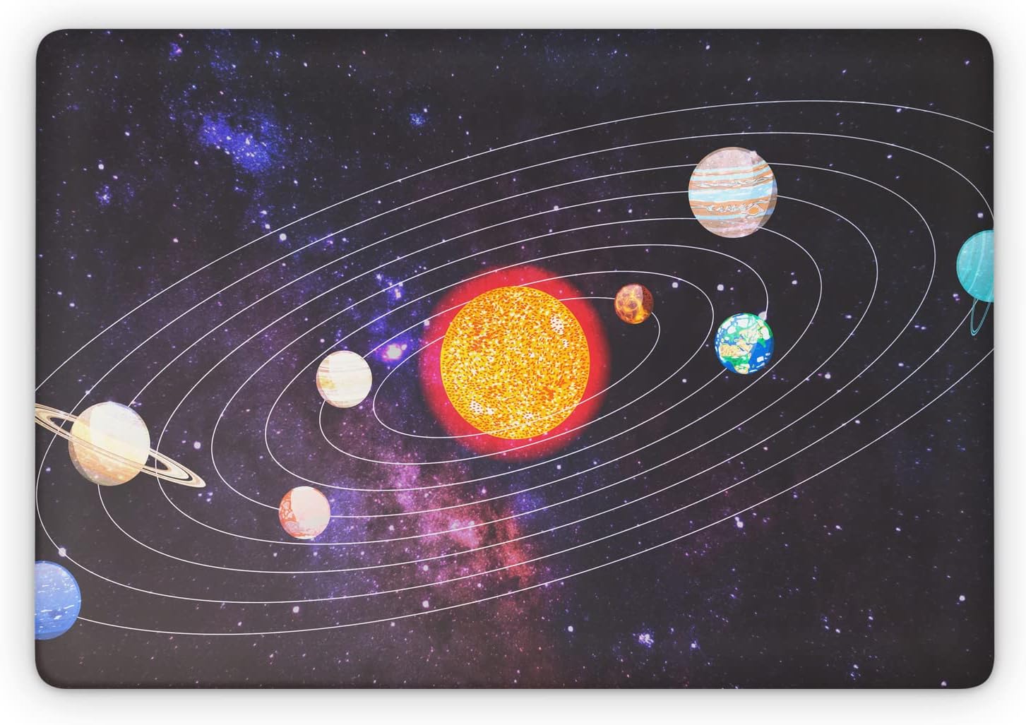 Mertak Vinyl Skin Compatible with MacBook Air 13 M2 M1 2023 2022 Pro 16 inch 15 14 2021 2020 2019 Touch Bar Universe Decal Wrap Planets Trackpad Galaxy Laptop Sun Girly Keyboard Solar System Space