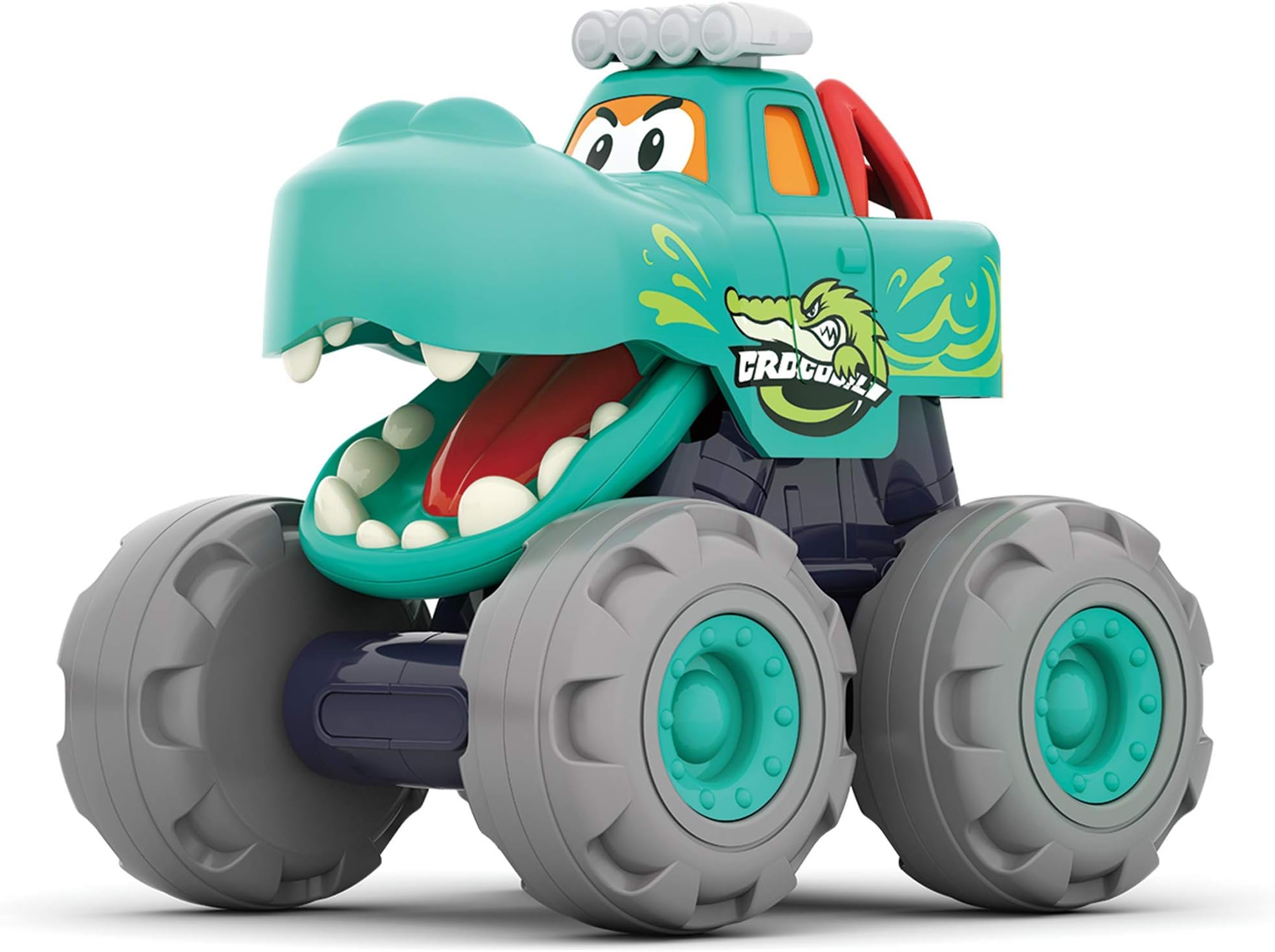 Crocodile Truck with Free Wheel Function – Monster Truck Toys for Boys, Girls, Babies, Toddlers – Strong and Sturdy with Big Wheels and Fun Character Face – From age 12+ Months / 1 Year