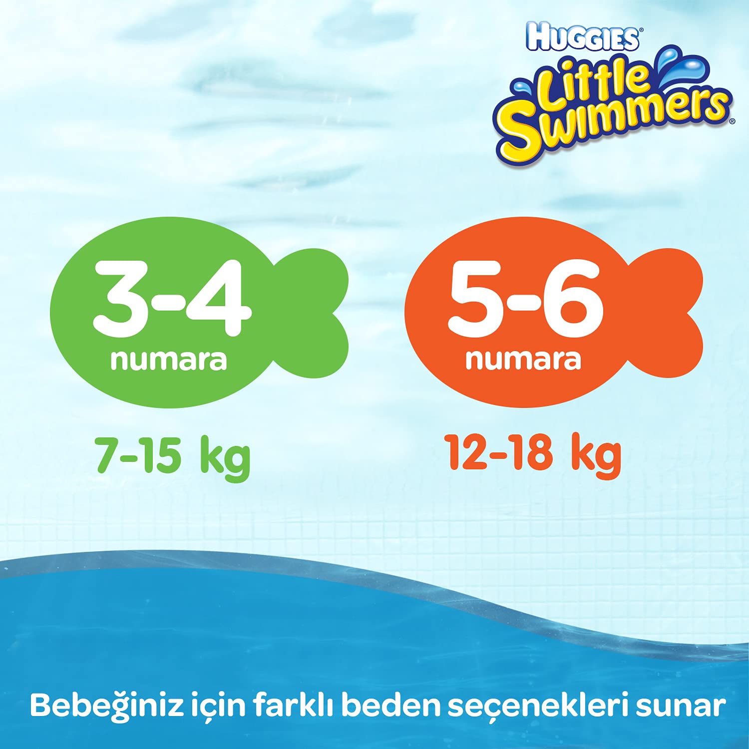 HUGGIES Little Swimmers T3-4 X12