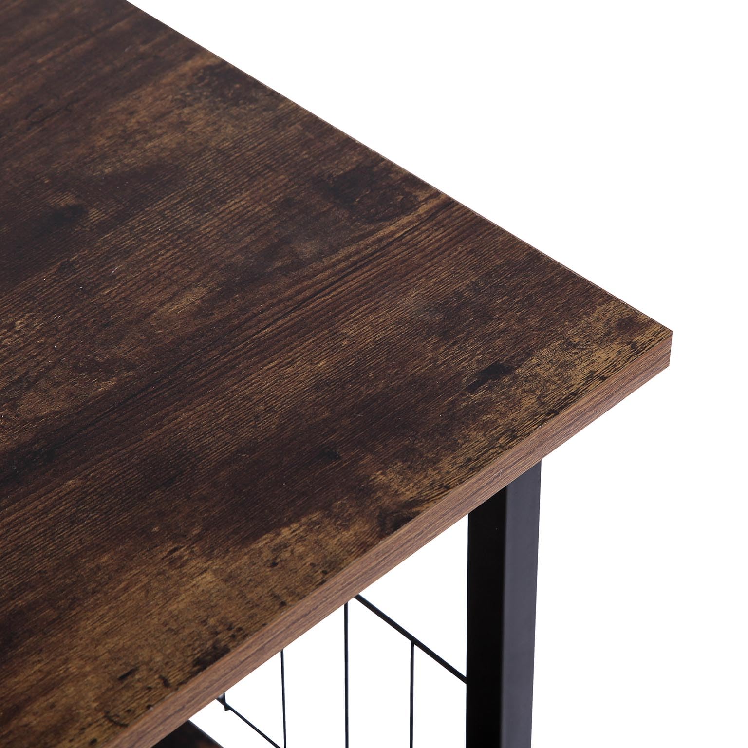 VERSA Carrello da Cucina Stile Industriale, Misure (A x L x P) 86 x 40 x 72,5 cm, Marrone