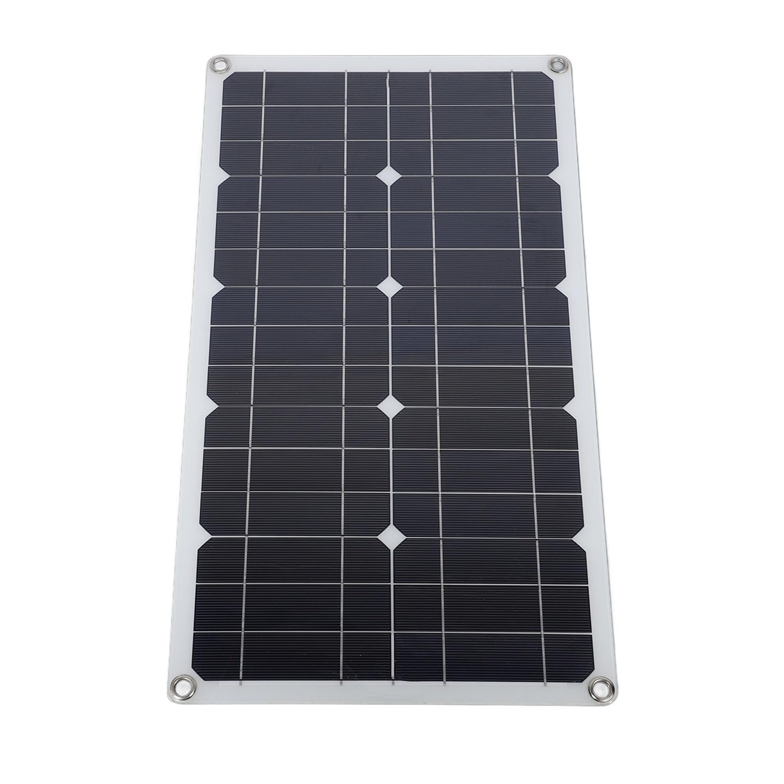 Fockety Kit Pannello Solare 100W 12V, con regolatore di Carica 20A 12V/24V, Spina accendisigari e 2 moschettoni, Caricatore Solare Impermeabile IP67 per Barche, rimorchio