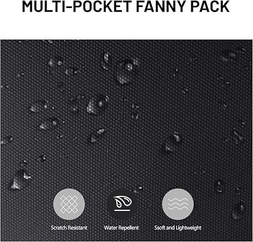 Miniatura 4 de Riñonera grande de talla grande para hombres y mujeres, impermeable, con correa ajustable para viajes, deportes, senderismo, correr, riñonera