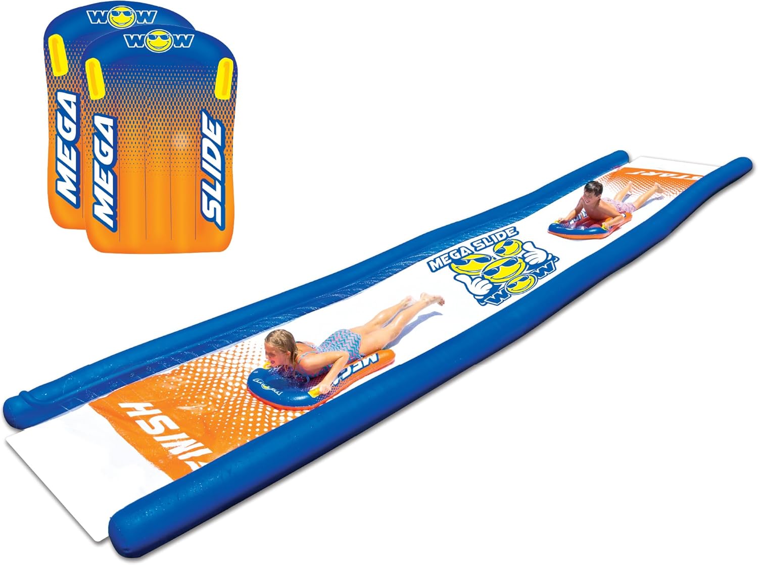 Wow Sports Mega Slide, Slip and Slide for Adults and Kids, Giant Backyard Waterslide with Sprinkler, Extra Long 25 ft x 6 ft