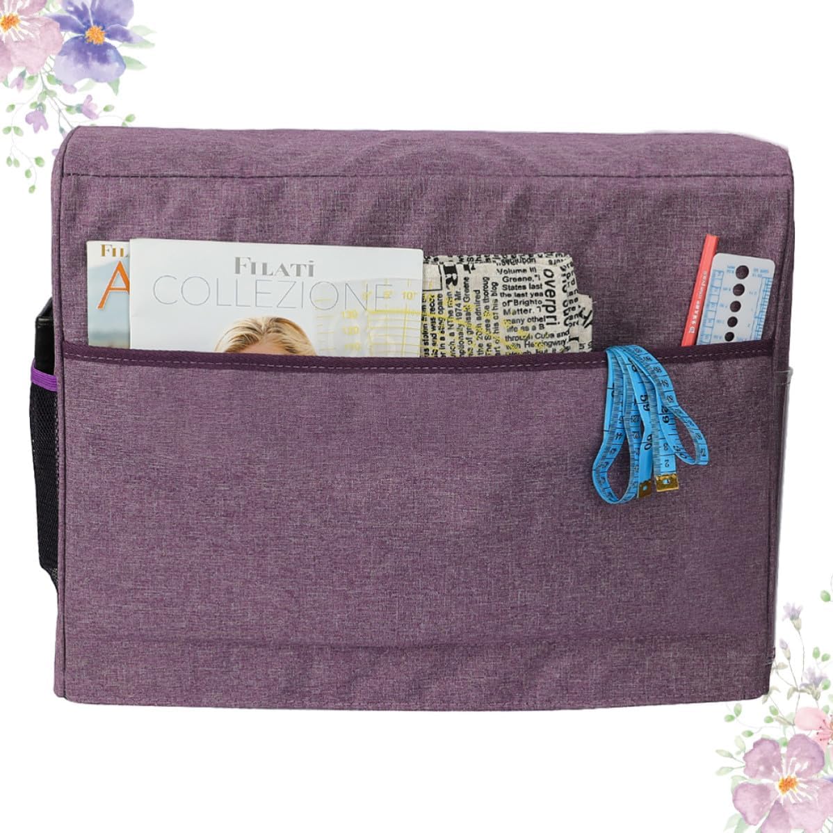 FOMIYES Oxford Clean Pocket Cover for Purple Zipper Sewing with Machine and Foldable and Easy to Protective Case Home Shop Machines