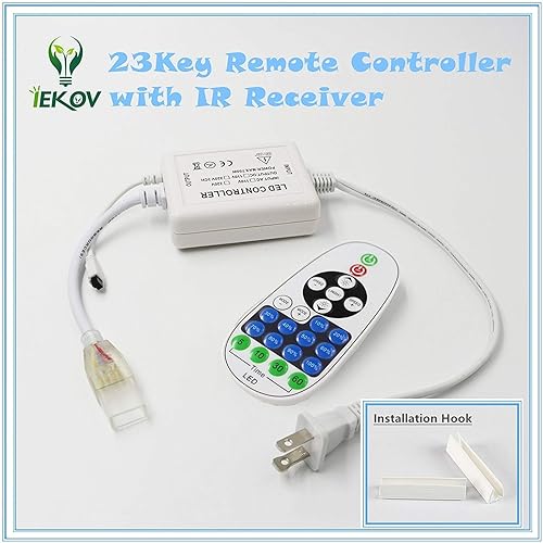 Miniatura 4 de Tira de luces LED de neón (110  120 V, 60 ledesm, resistente al agua, 5050 SMD, con control remoto)