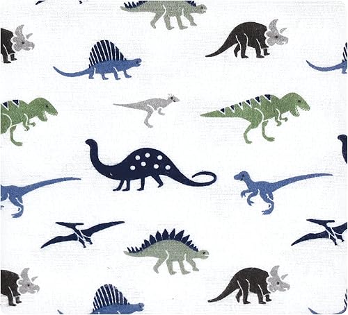 Miniatura 3 de Hudson Baby Mantas unisex de franela de algodón para bebé, dinosaurio verde azul, talla única