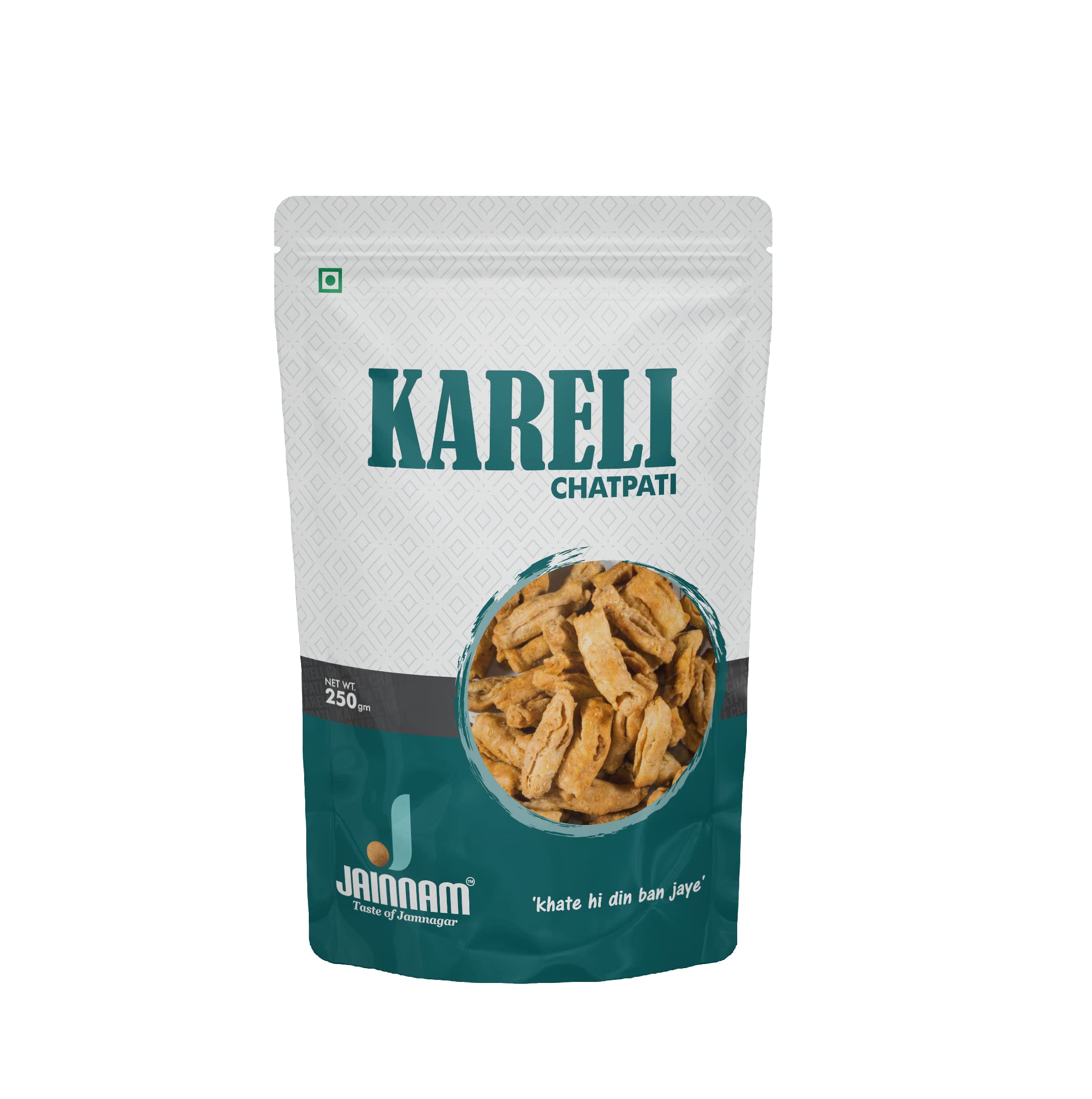 Jainam Food ChatPati Kareli (250g) | Ready to Eat Gujarati Snack | Spicy and Crispy