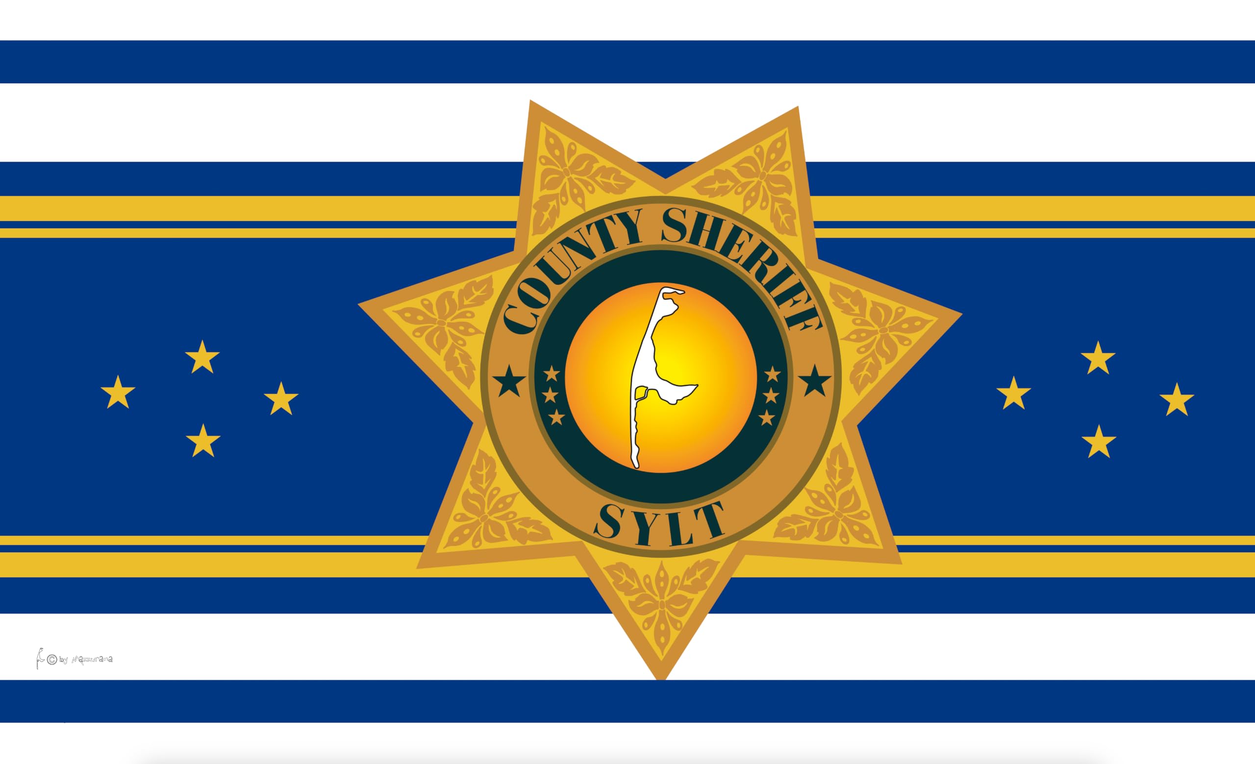 Flaga okręgu szeryfa Sylt – Twoje oświadczenie dla Sylter Wolności Marine Flag / 120 x 80 cm