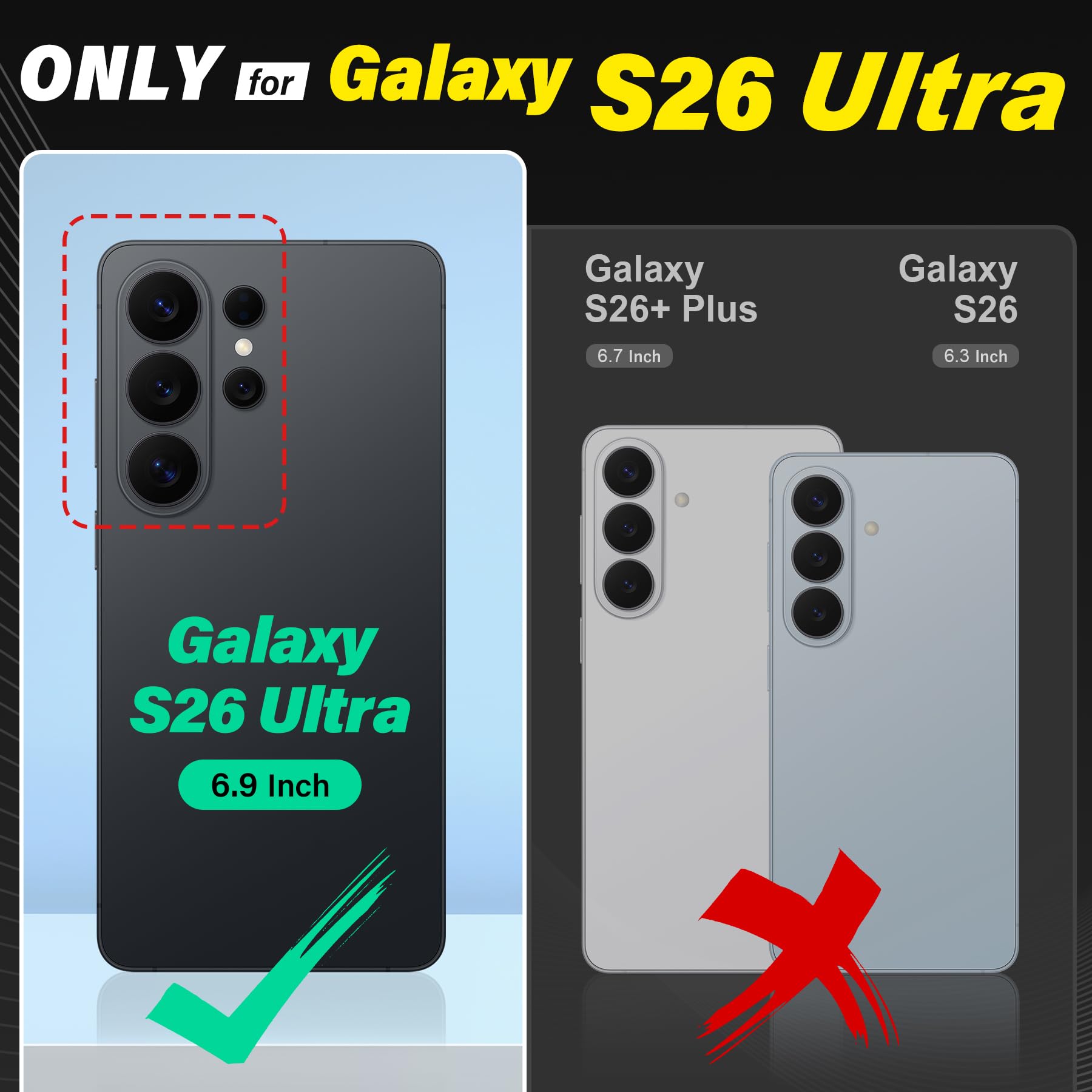 TUCCH Wallet Case for Galaxy S26 Ultra 5G, Magnetic Kickstand RFID Blocking 4 Card Slot Folio PU Leather Protective Flip Cover with TPU Shockproof Inner Case Compatible with Galaxy S26 Ultra, Dark Red - 3