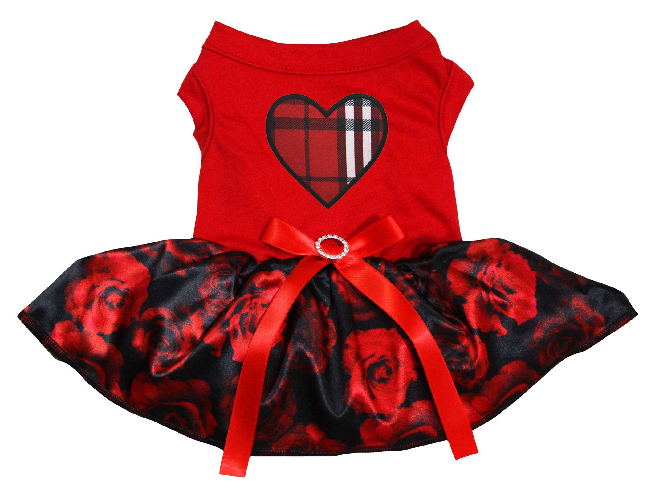 Robe pour chien à carreaux pour déclarer votre amour à votre animal