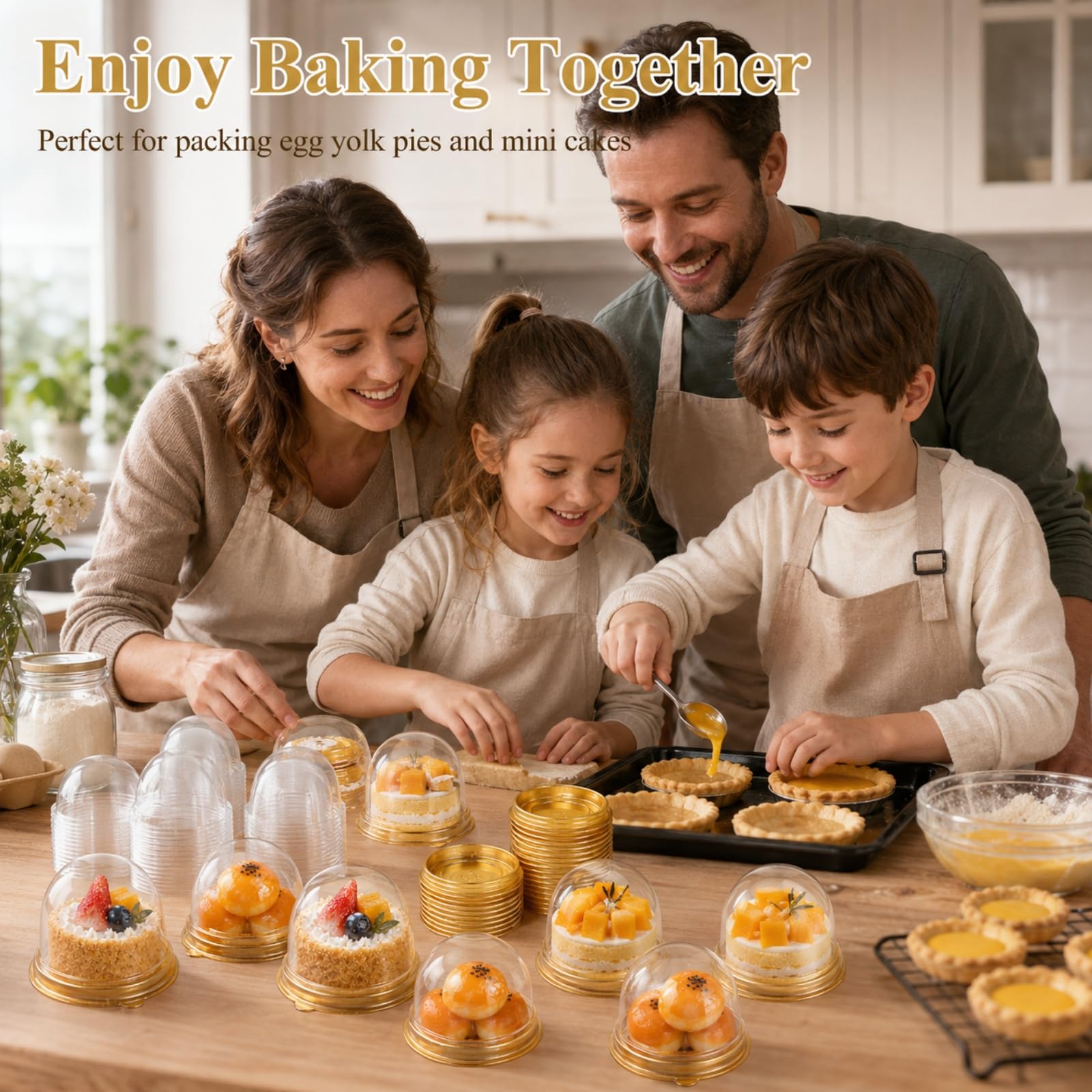 Mini Cake Boxes - 300 Pack Clear Containers -6 Mini Cake Boxes - 300 Pack Clear Containers -6