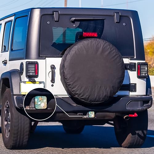 Miniatura 52 de Swono Cubiertas cuadradas de enganche para receptor, diseño de girasoles amarillos, girasoles amarillos, cubierta de tubo de enganche de remolque