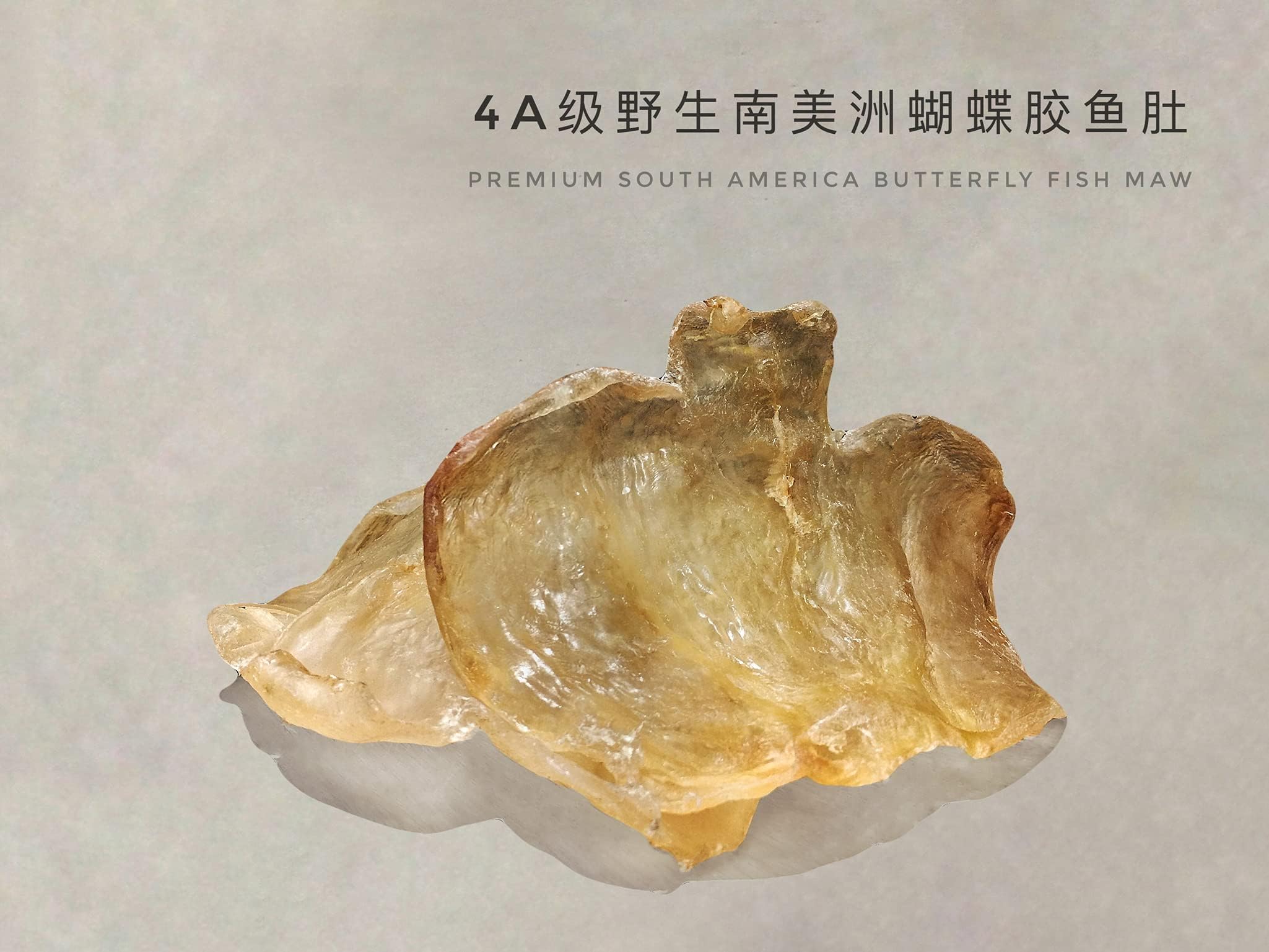 GOLDENSEA-Natural Sun Dried Butterfly Fish Maw From South America (Large Size) 金海堂-野生南美蝴蝶花胶（特级）1LB, Grade AAAA
