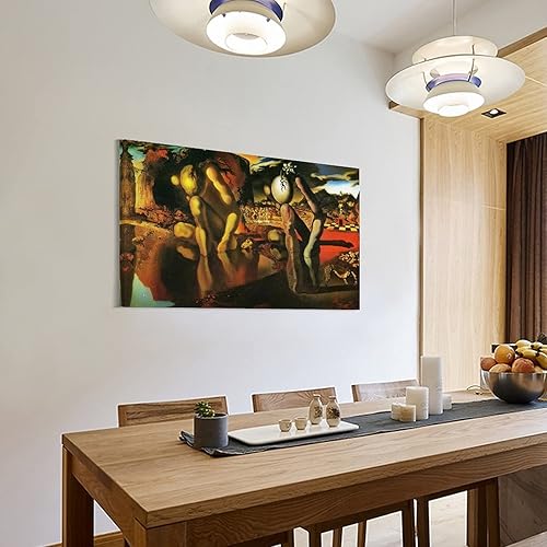 Vista 162 de 40 pinturas famosas de Dali - Salvador Dalí - El Ángelus arquitectónico del mijo - Póster artístico en lienzo y arte de pared, póster moderno