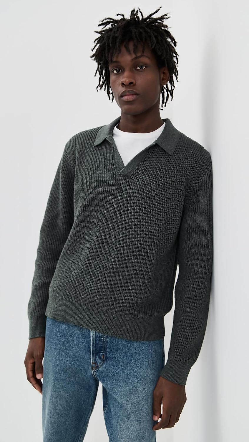 Madewell Men's Shaker-Stitch Sweater Polo