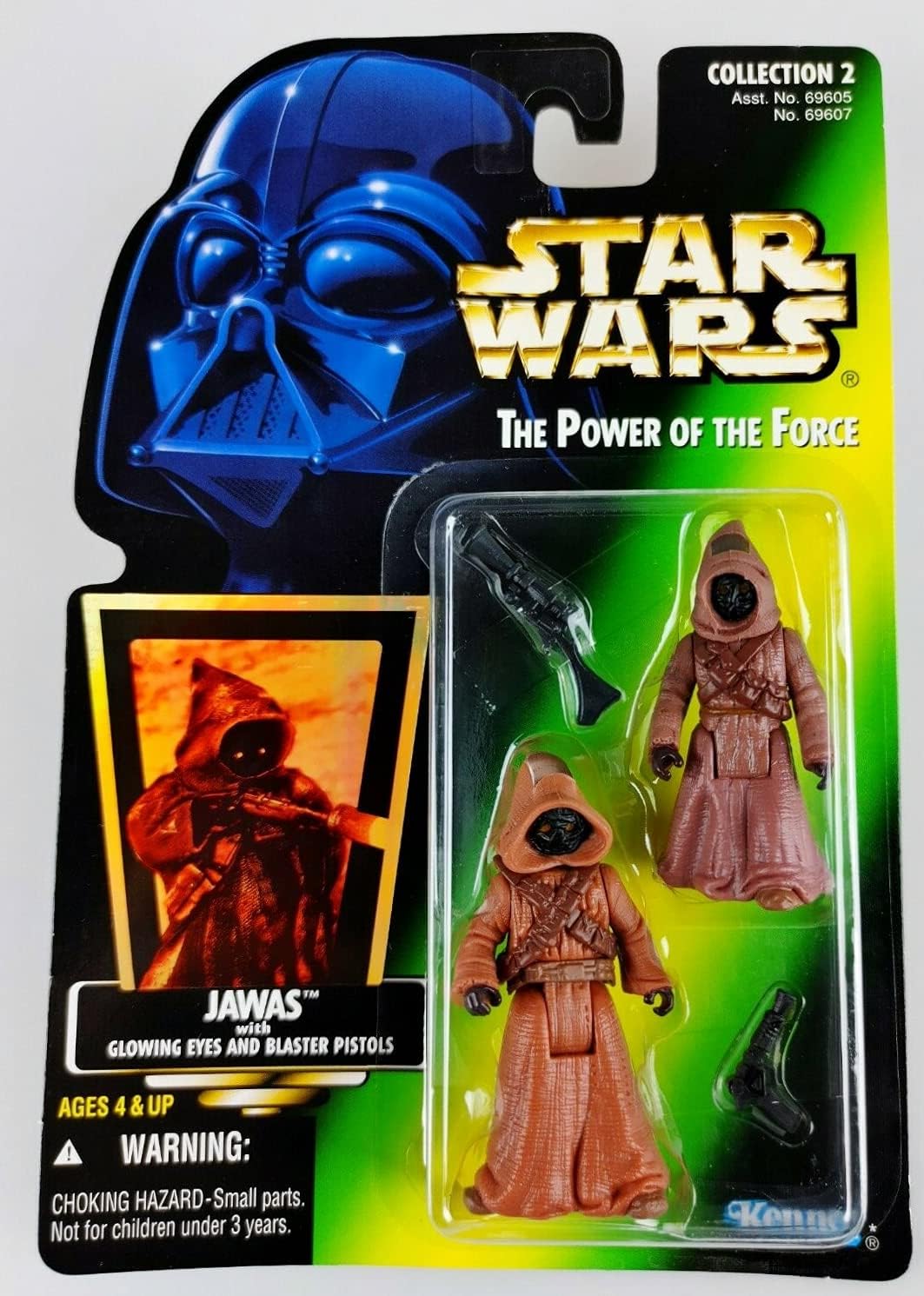 The Power Of The Force Green Card, Jawas Action Figures, 3.75 Inches