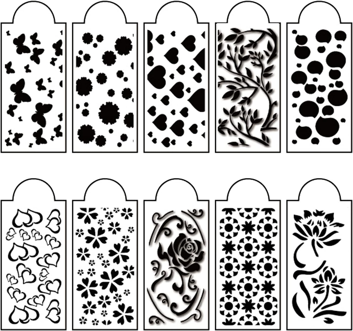 FYting Stencils for Cakes,10 Pcs Baking Stencils Cake Decorating