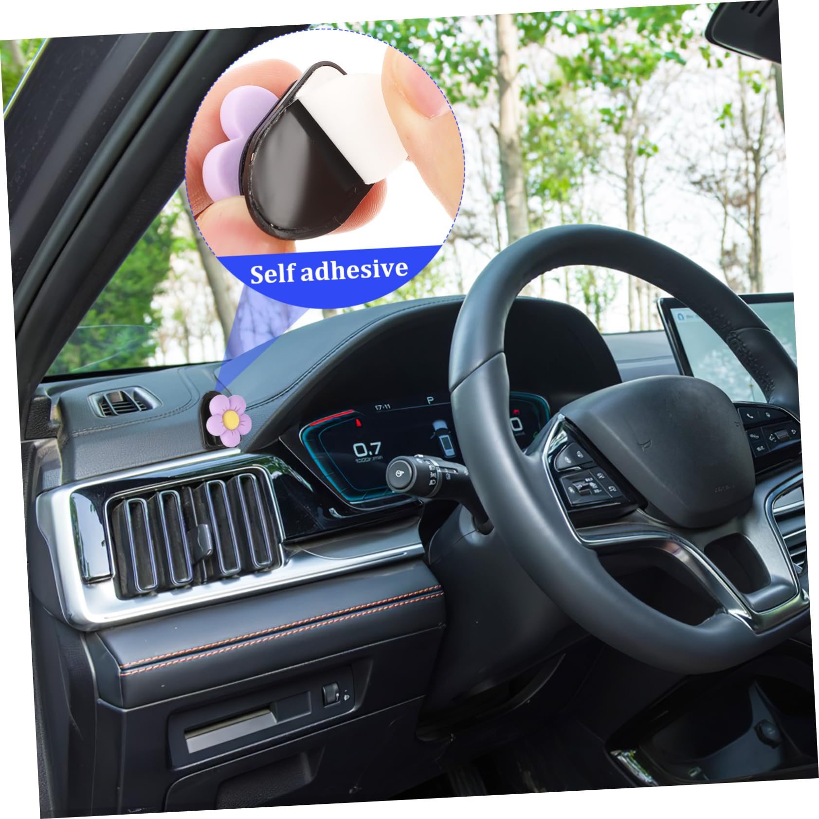 ULTECHNOVO 60stücke Auto Lüftung Clips Blumen Haken Bunte Autozubehör Für Frauen Inklusive Blumenhaken Langlebig Leicht Zu Installieren Geeignet Für Fahrzeugtypen