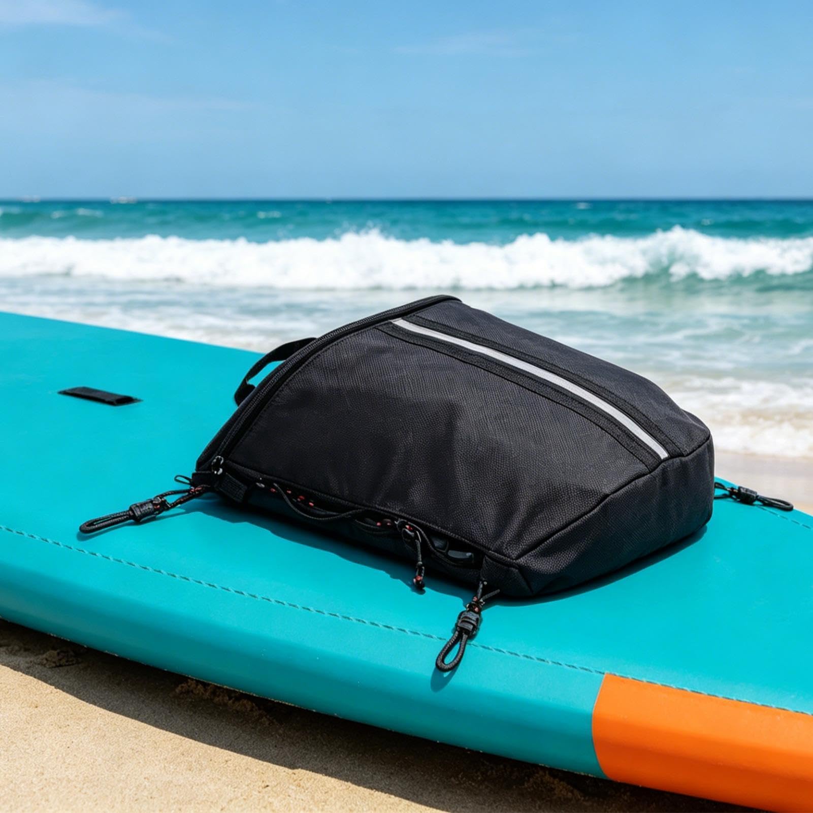 Borsa portaoggetti per paddleboard, organizer traspirante in tessuto Oxford, borsa per il trasporto, per surf, spiaggia, lago, fiume, kayak, viaggi, aerei, vacanze, avventure