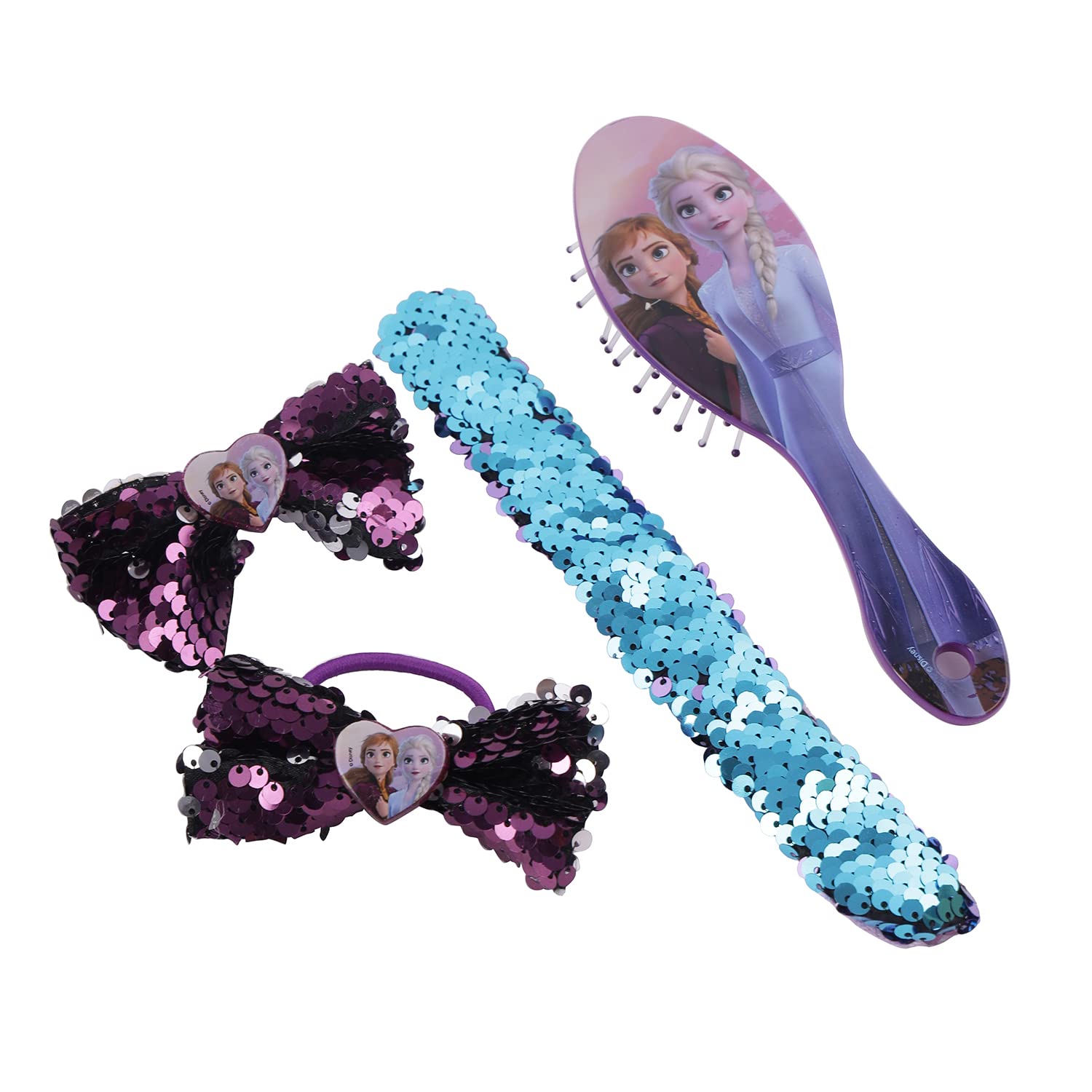 Lil Diva Disney Frozen II Fashion Accessories Set Of 4pcs - 1 Bow clip, 1 Bow Rubber Band, 1 Hair Brush And 1 Pop Ring, Ideal for Gift For Girls 3 Years And Above (B0BP2F7HRN) Amazon Price History, Amazon Price Tracker