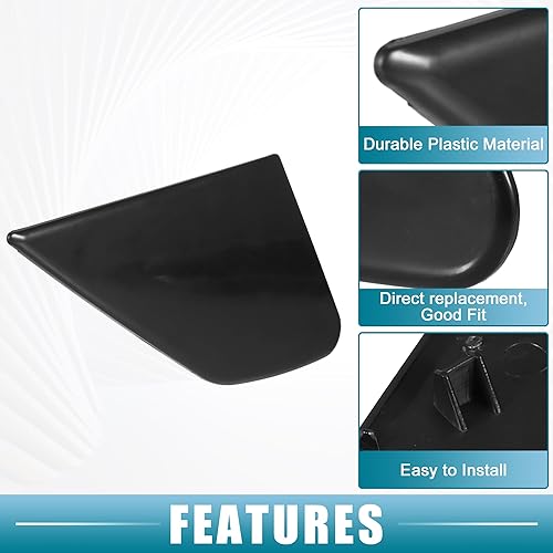 Miniatura 4 de A ABSOPRO Espejo de puerta delantera izquierda esquina Fender Triangle cubierta para Honda Fit 2009-2013 plástico negro