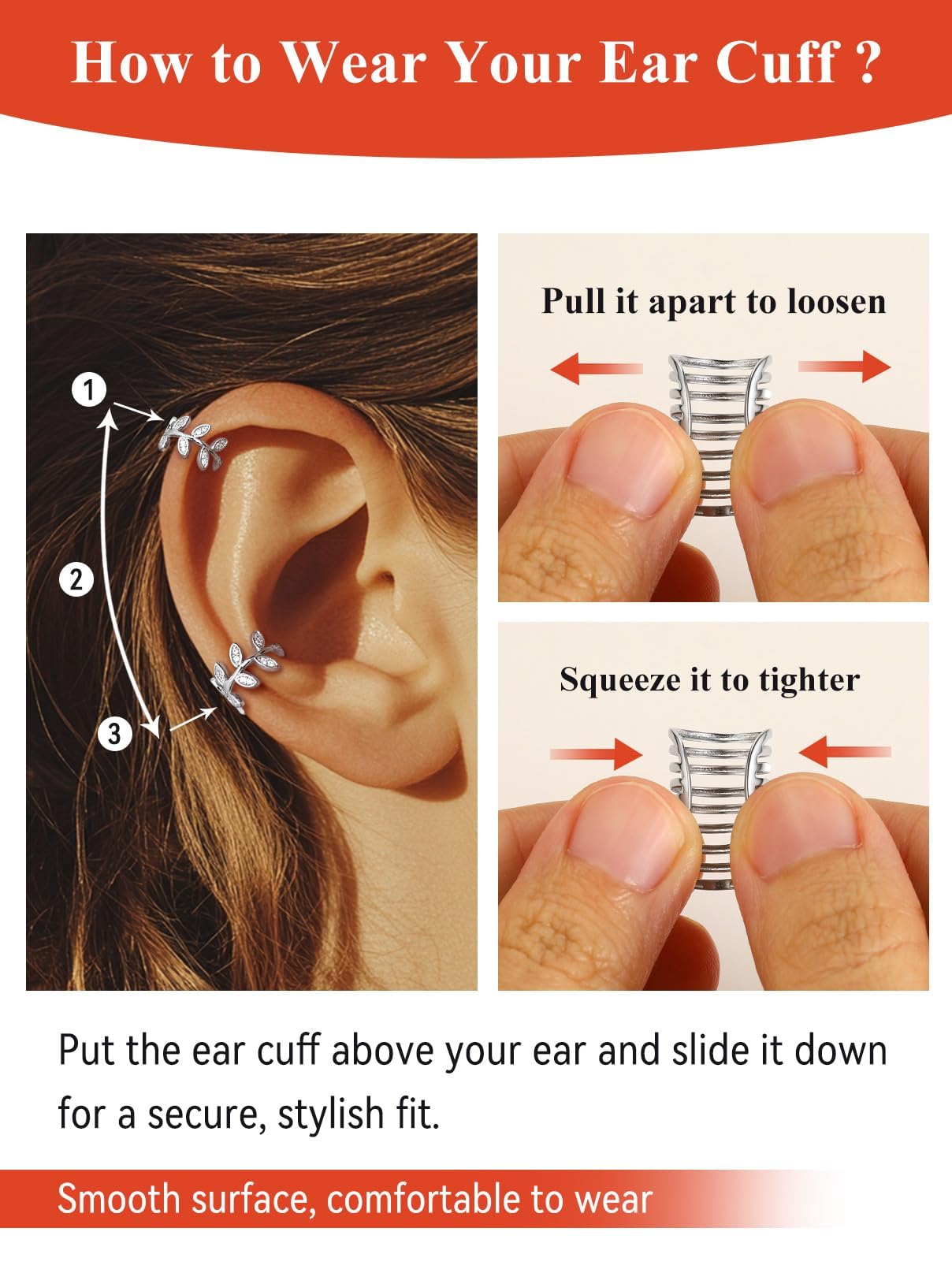 FaithHeart Ear Cuff Earrings for Women Non Piercing Lightweight Sterling Silver Ear Cuff for Non Pierced Ears Hypoallergenic Fake Earrings with Gift Box