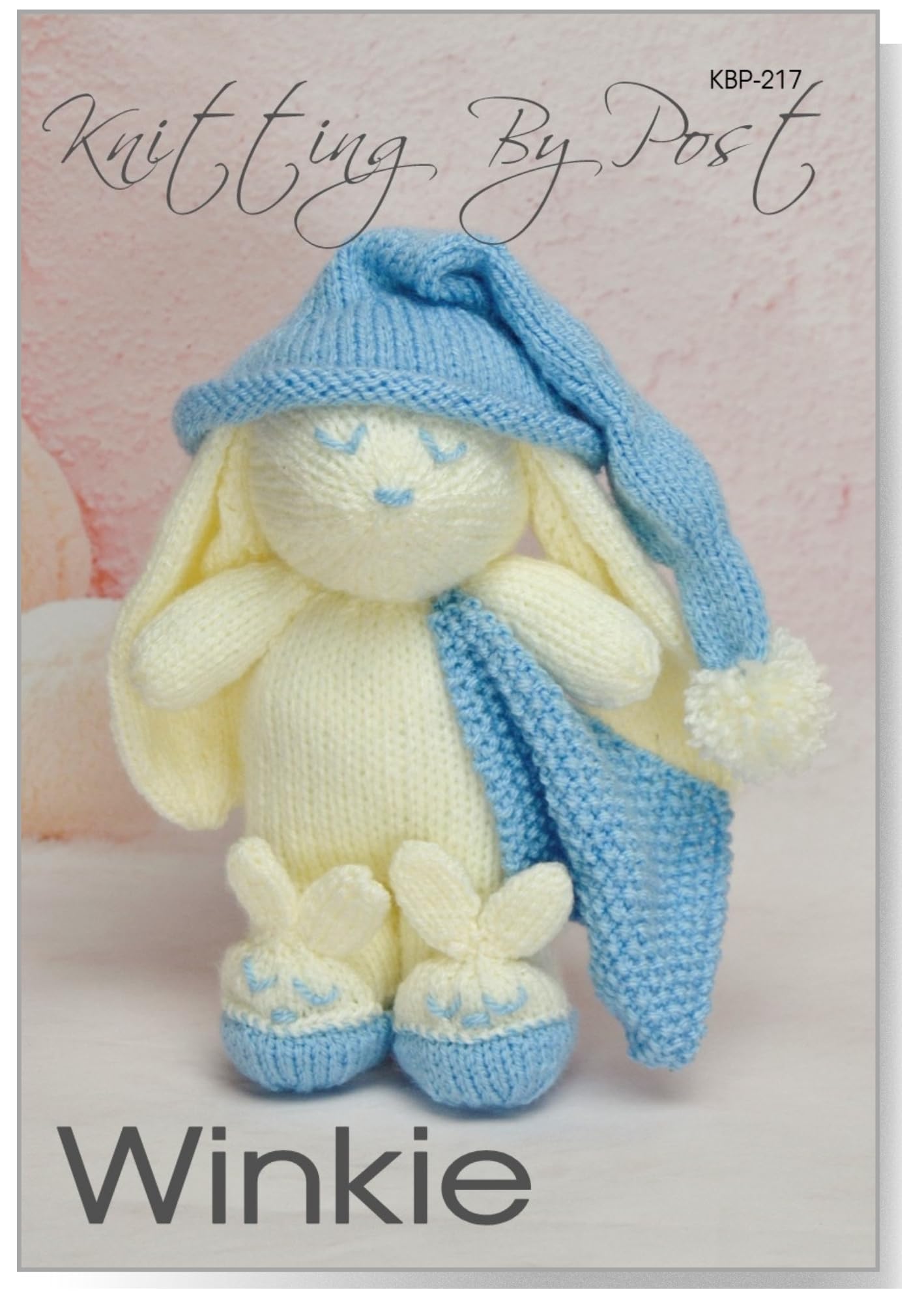 Knitting By Post Blue Knitting Pattern Winkie The Bunny Soft Toy Leaflet From Cream And Rabbit Pattern Instructions
