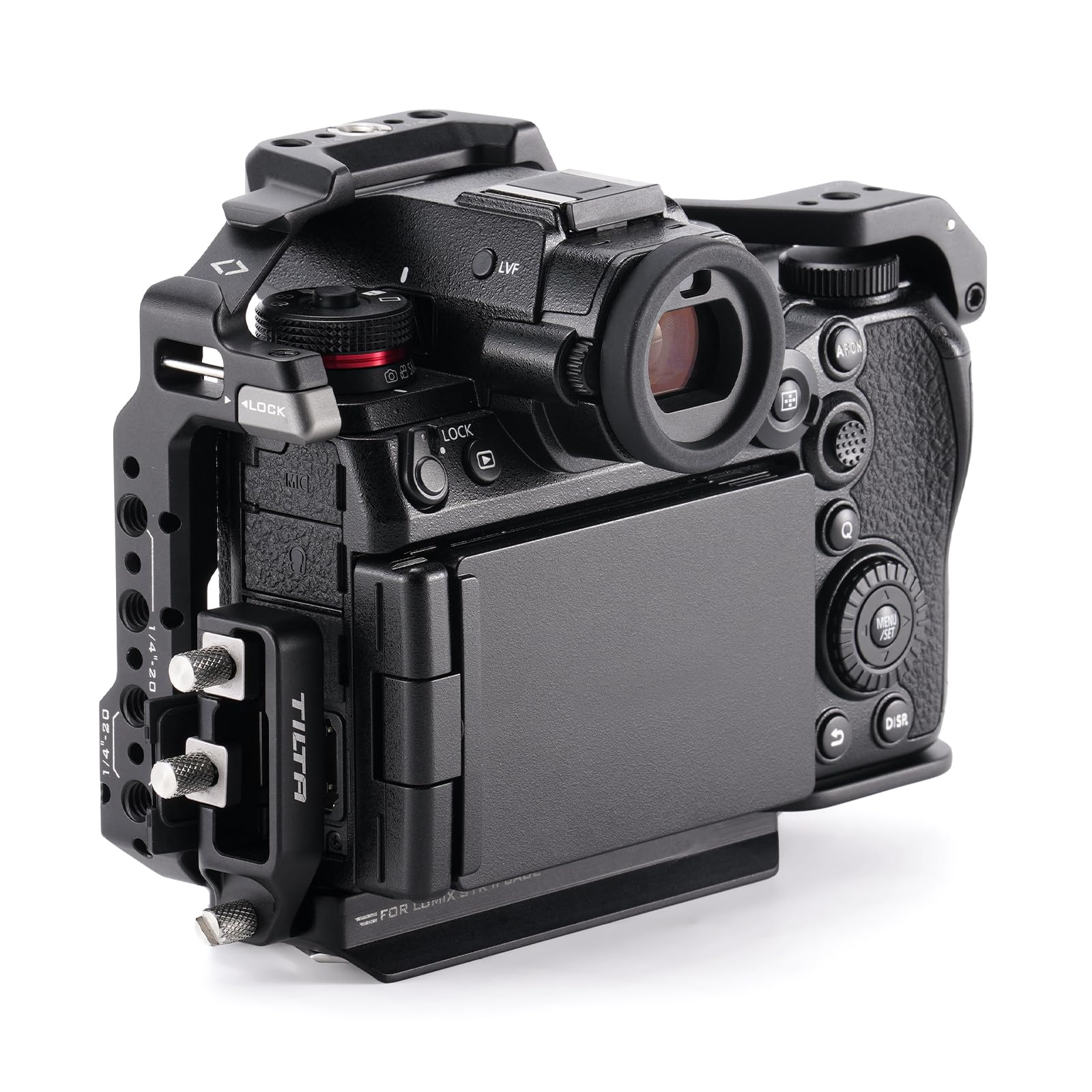 Tilta Gabbia S1R ii, gabbia per fotocamera completa compatibile con S1R/S5 IIX/G9 II, filettatura 1/4″-20 - Nero TA-T80-FCC-B