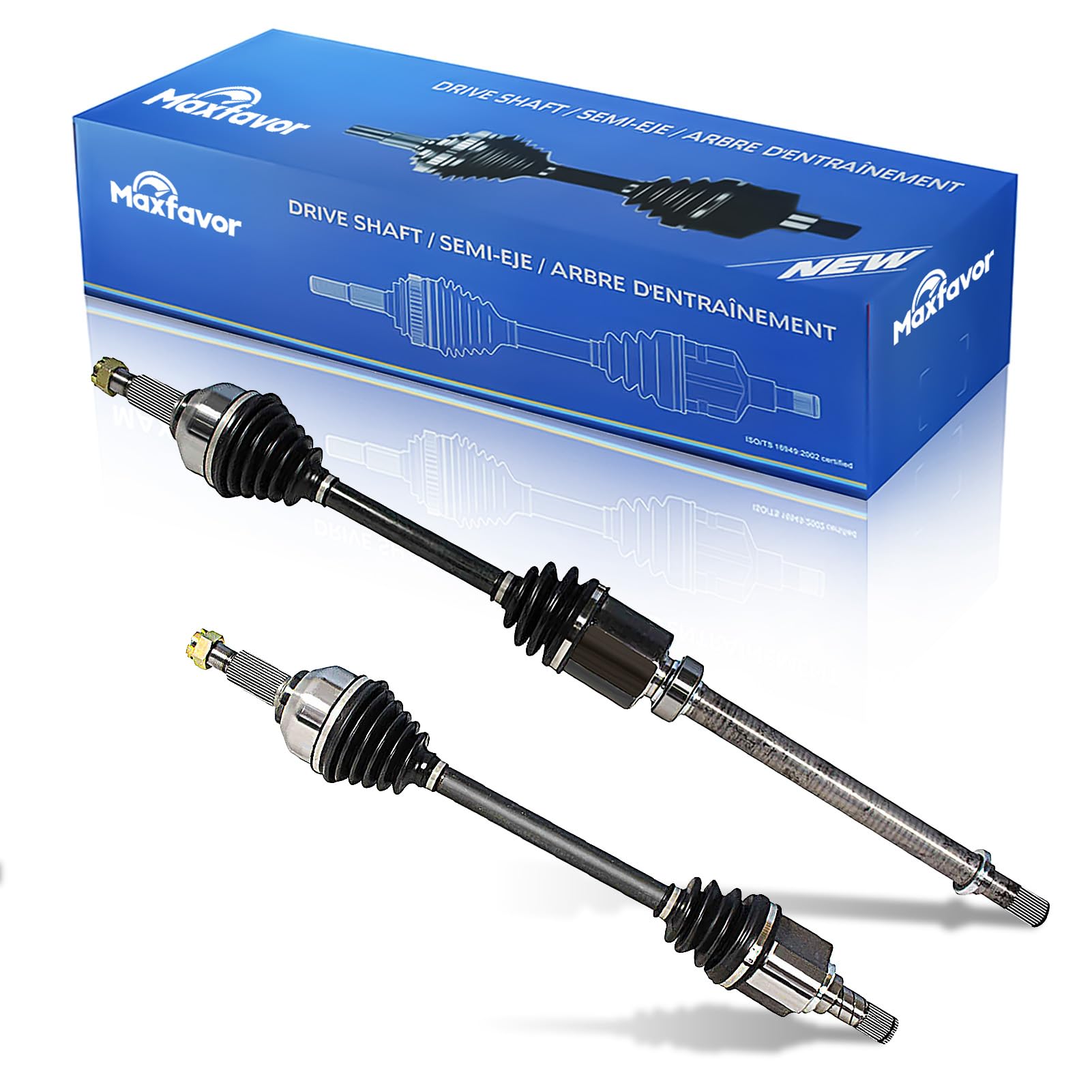 Maxfavor CV Axle FWD Front Compatible with Nissan Altima 2013 2014 2015 2016 2017 2018 CV Axles S SL SV SR Base Advance Sense 2.5L Auto Trans, 2 Pieces Driver Passenger Left Right Side CV Joint
