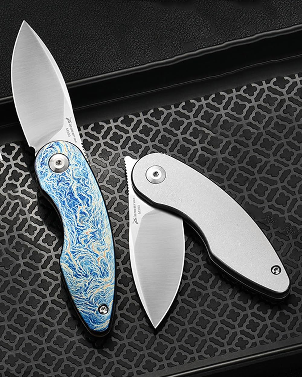 PioneerEDC MT034 Compact Slipjoint Pocket EDC Knife, 2.16 Inch Drop Point M390 Blade, TC4 Titanium Handle, Double Detent Non-Locking, 2 Oz (Titanium Color)