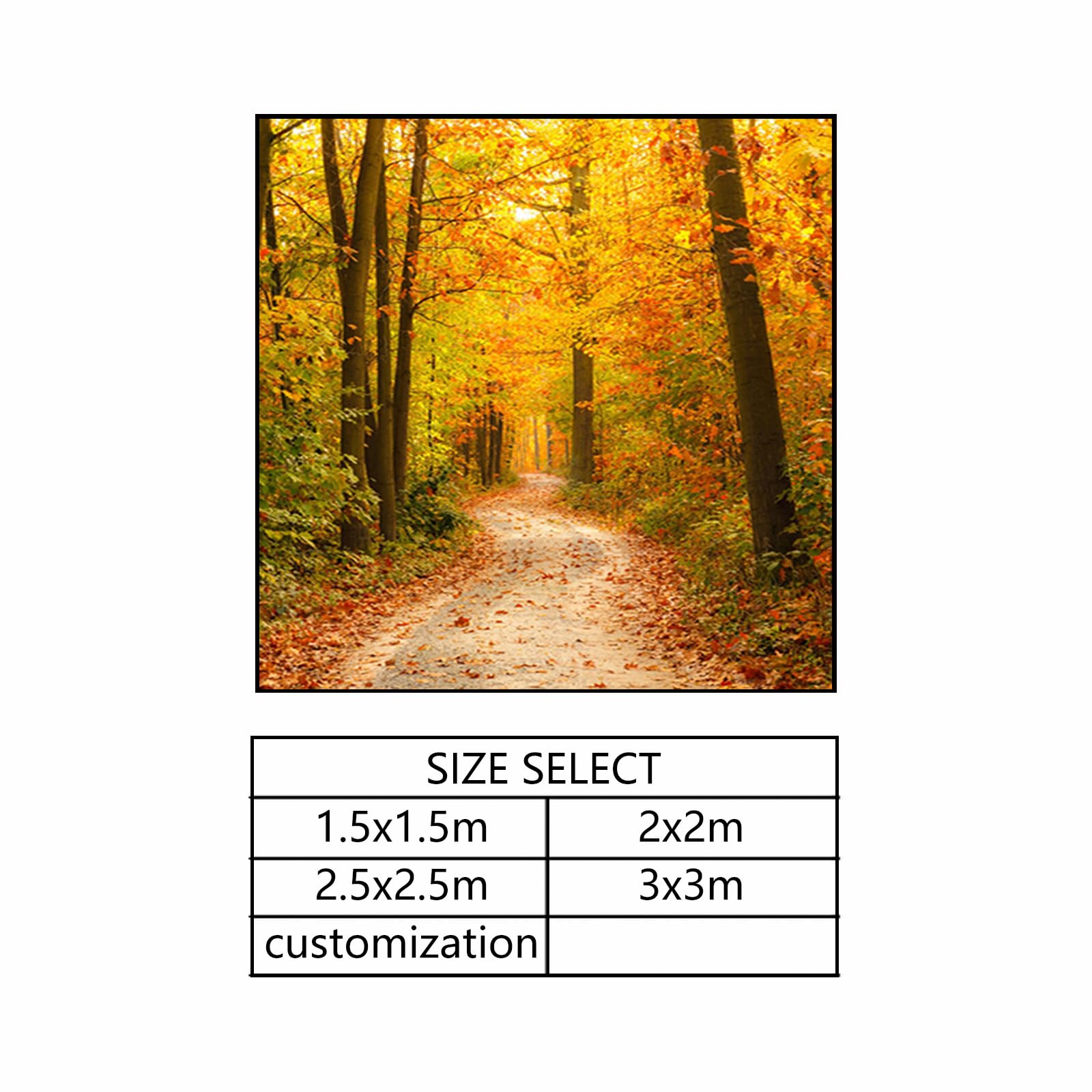 YongFoto Fondale Autunnale 2x2m: Portati Il Parco In Studio! Stampa Ad Alta Definizione Su Vinile, Con Alberi E Foglie Rosse. Perfetto Per Sessioni Neonati, Feste Di Compleanno O Servizi Fotografici Creativi. Economico E Di Grande Impatto.