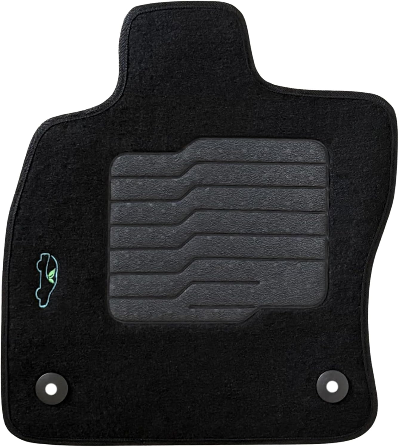 ecoMats Carpet Floor Mats Custom Fit for 2019 to 2026 Volkswagen Jetta, with Driver Non-Slip Heel Pad and Safety Locks, Front and Rear Set, Black