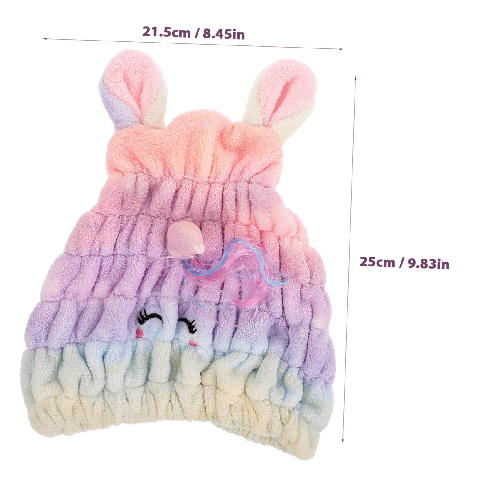 Ipetboom Dryer Cap for Women Hair Turban Hair Towel Wrap Large Shower Cap Soft Polyester Fleece