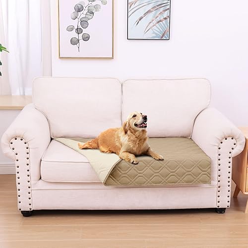 Miniatura 85 de hyha Manta impermeable para perro, manta reversible para mascotas, funda de sofá suave lavable para perros, funda impermeable para sofá para