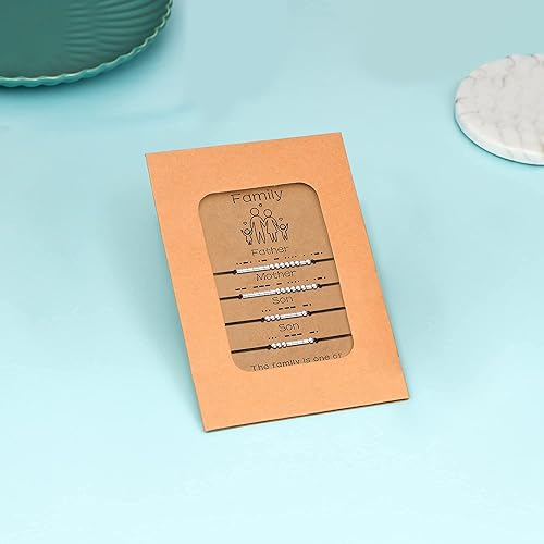 Miniatura 5 de SANNYRA Pulsera con código morse para regalos del día de la madre Pulseras para hermana y hermano, pulseras familiares con código morse a juego